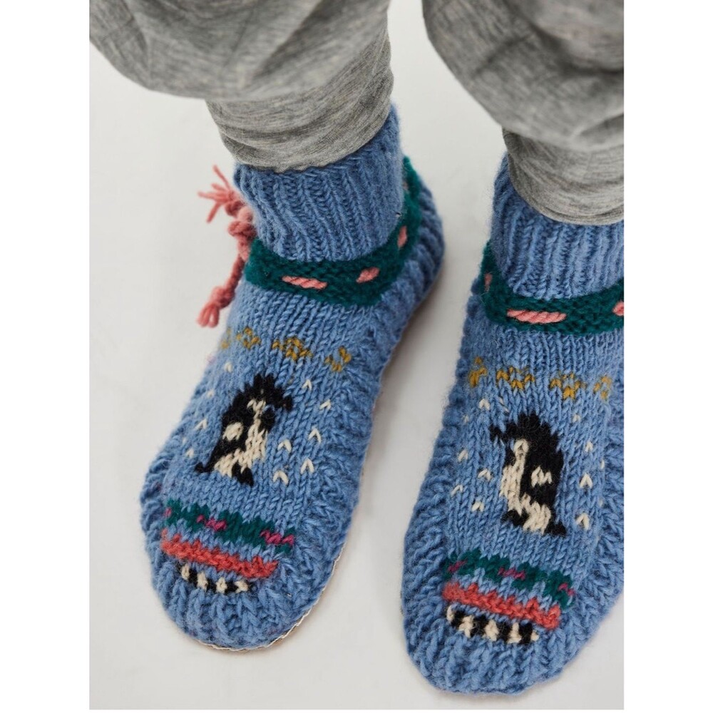Free People Frosty Friends Slipper Socks sz L, NWT